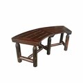 Char-Log 21.62 x 67.72 x 18.11 in. Charred Finish Curved Bench TX94017